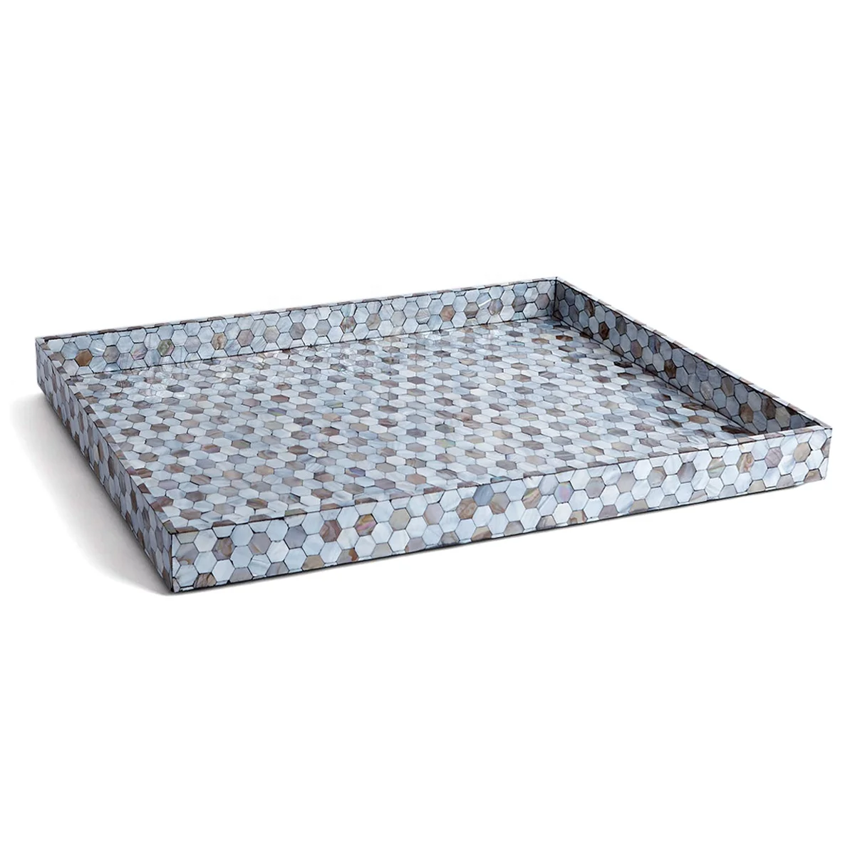 Сервировочный поднос из перламутровой ткани лаковая мозаика сделано во Вьетнаме