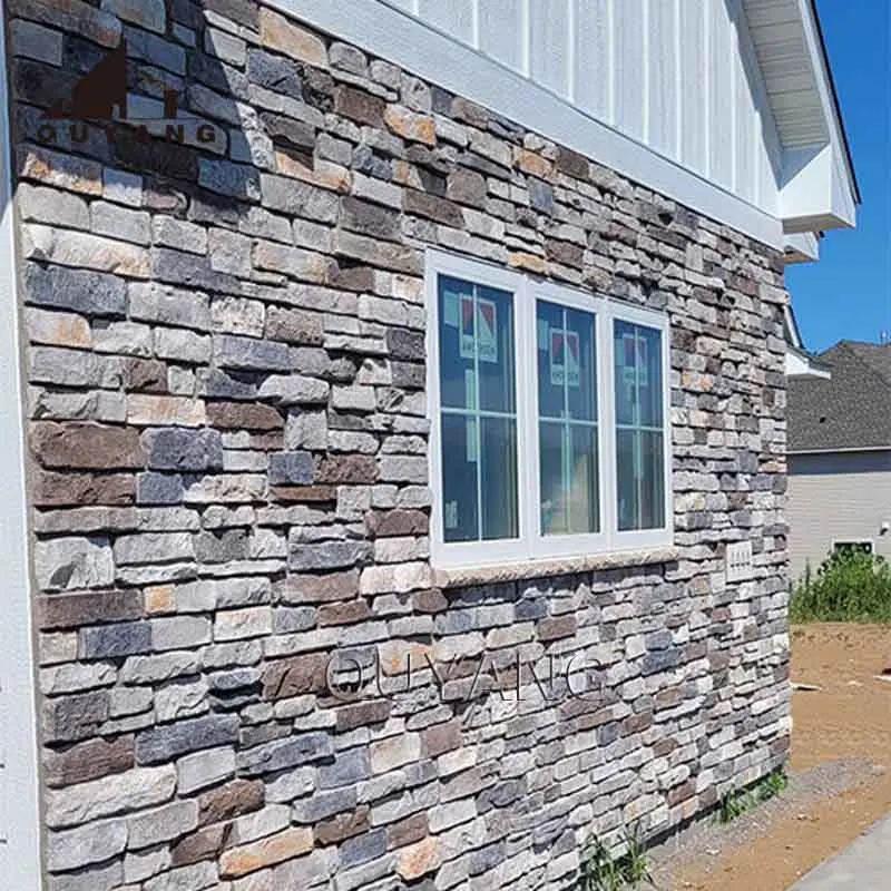 QUYANG Wholesale Factory Price Custom Stone Panel Outdoor Wall Cladding Stone For City Project