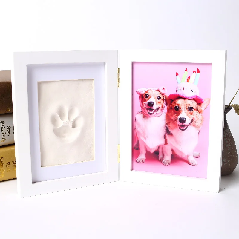 Pet Paw Print Kit Picture Frame and Photo Book Cat Commemorative gifts Customized pet footprint souvenirs
