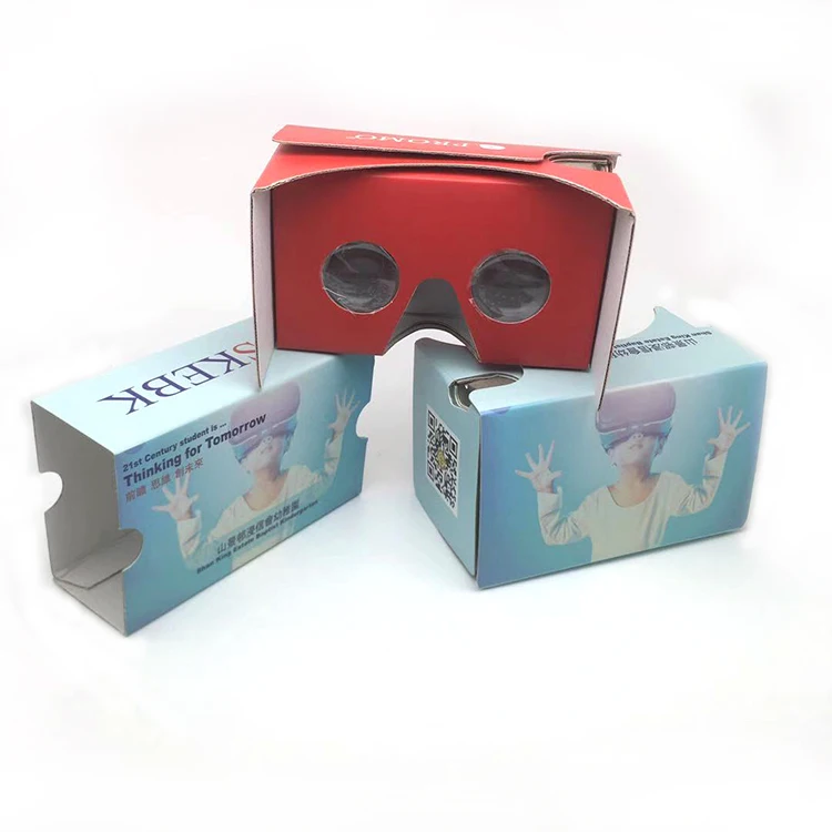  Пользовательский полноцветный Печатный картон Vr 3d очки гарнитура V2 Oem индивидуальный