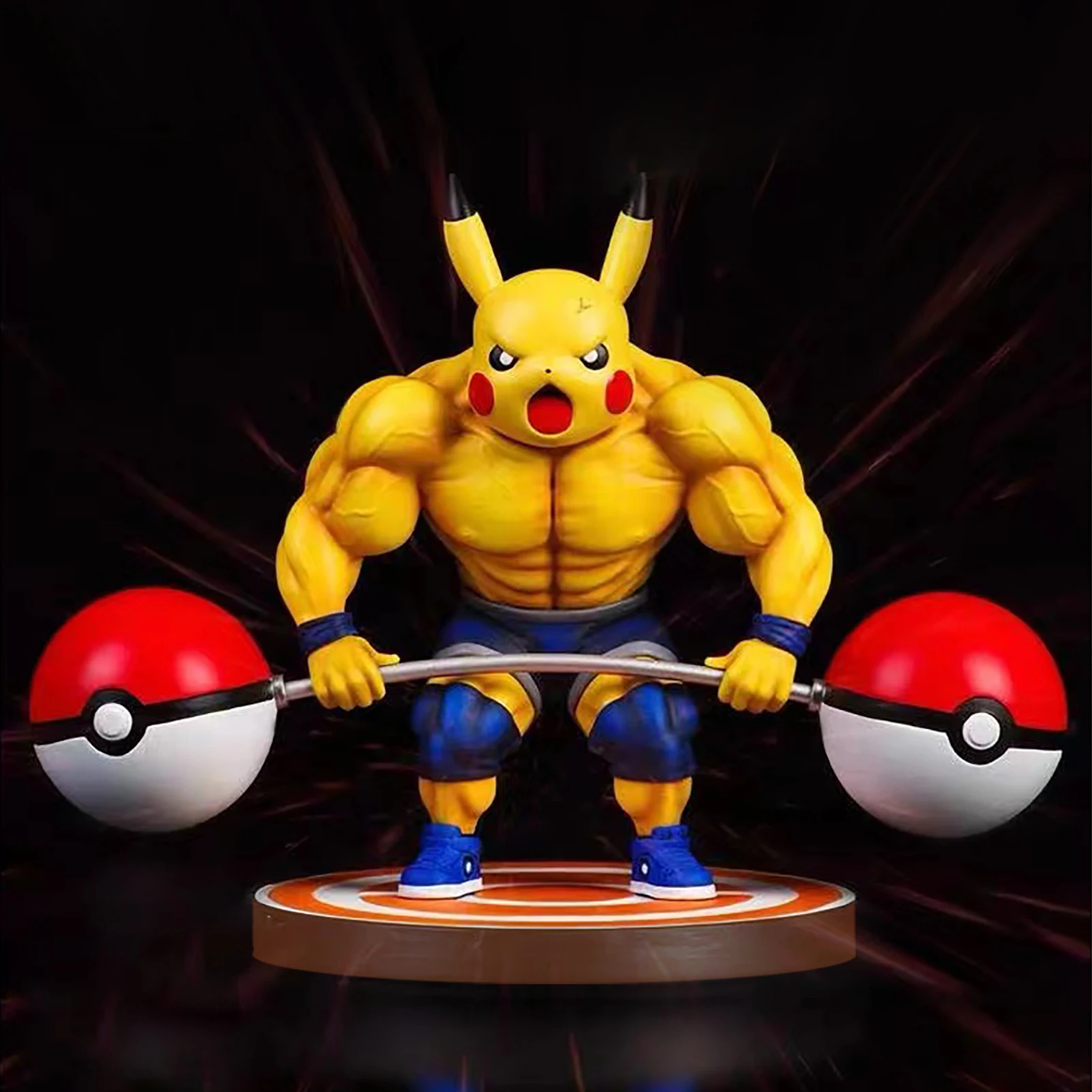 Anime figure toys Two heads P1KACHU Muscle model GK PVC Figures Toys