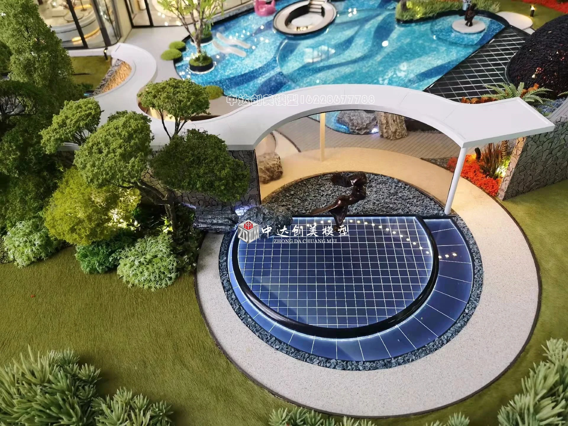 Architectural scale model for exhibition Architectural Miniature Model Interior Building Model Miniature Trees