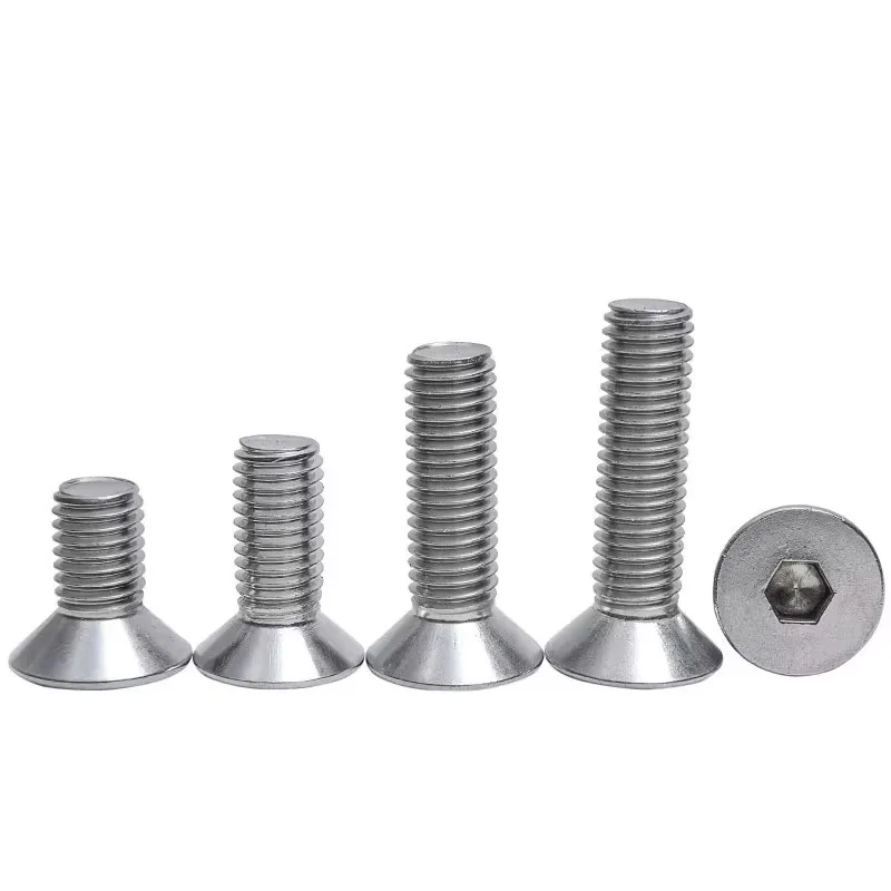 High Quality Stainless Steel Conical Inner Hexagonal Screw M3 M4 M5 M6 M7 M8 Hexagon Socket  Bolt