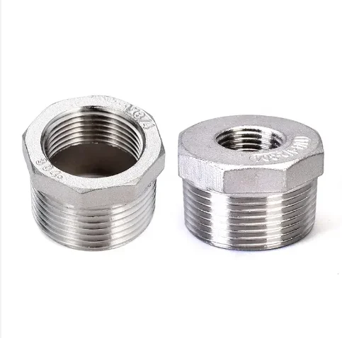 KQ Stainless Steel 201 304 316 Hex Bushing npt bsp Internal And External Thread Joint Hexagonal Bushing