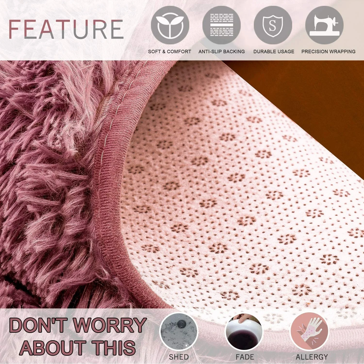 FMT Hot Sale Luxury And Soft Tie Dye Fluffy Carpet Tiles Wool Shaggy Area Rug for Living Room And Bedroom machine washable