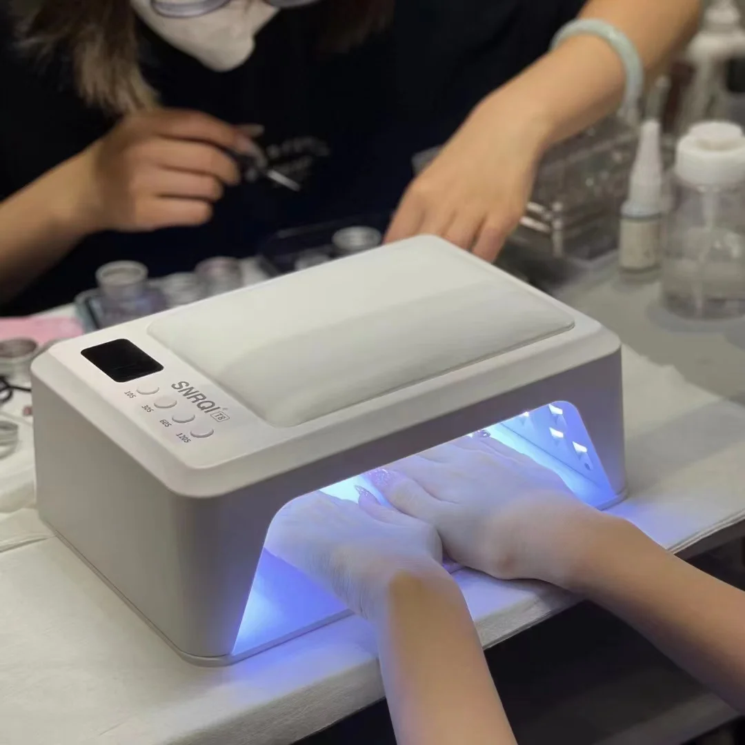 High Quality Professional Double Hand Pillow Nail Equipment Double Light Source 60pcs UV Light Led Lamp Hot Sell