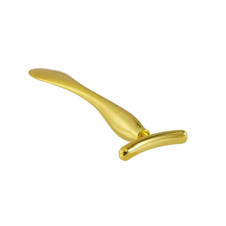 
wholesale Beauty makeup tools gold cream mixing facial metal cosmetic spoon spatula 