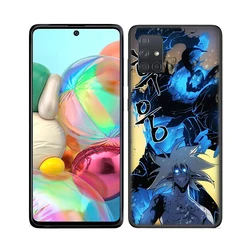 For Samsung A51 A71 A01 S10  Black Silicon tpu soft phone case for iPhone 11 XS print Solo Leveling Sung Jin phone cover