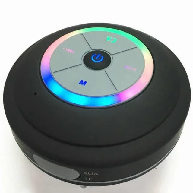 Factory Price Waterproof Shower Speaker Mini Round Wireless Speaker built-in Bluetooths FM Radio TF Card
