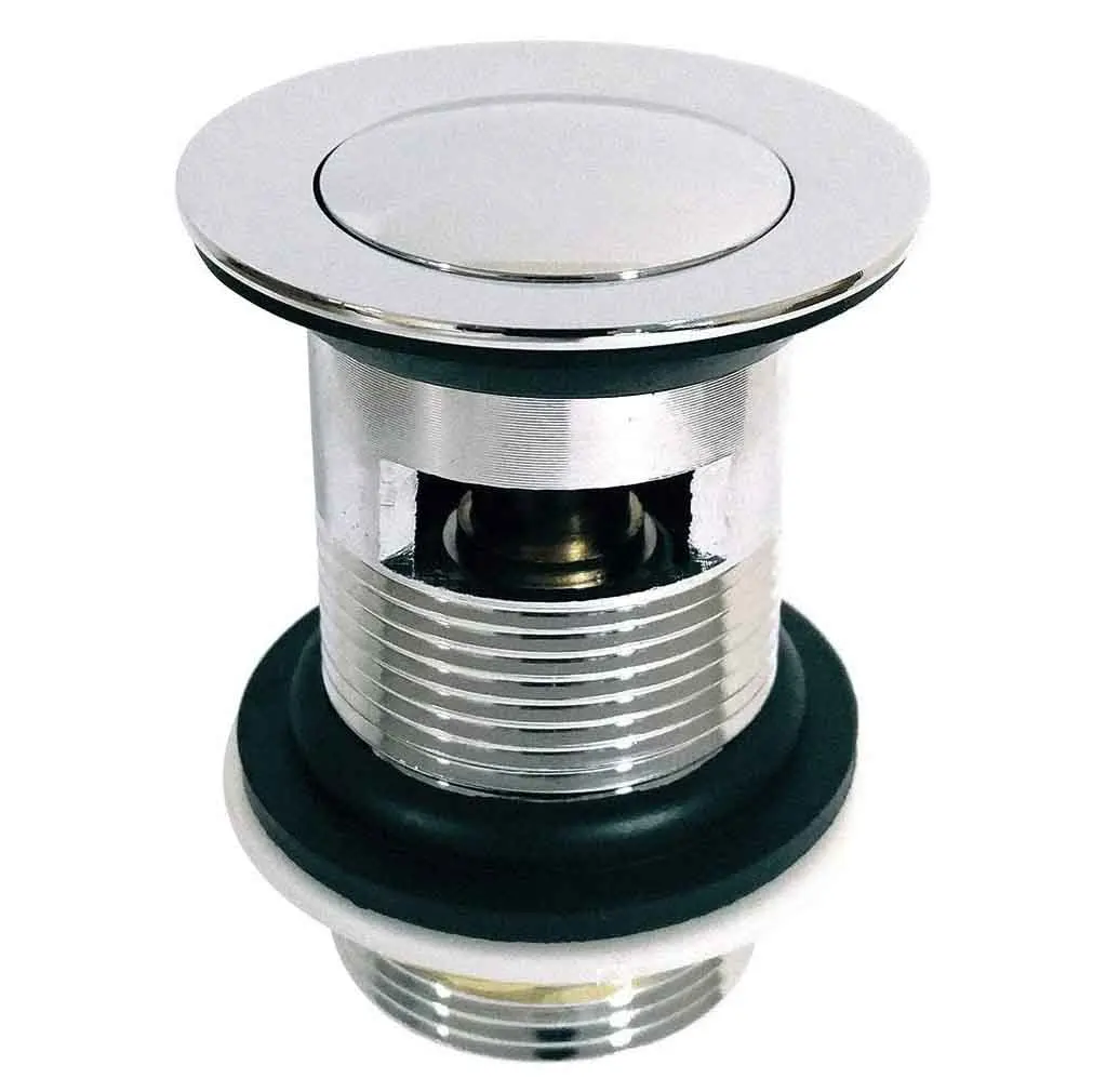 Slotted Chrome Click Clack Basin Pop Up Waste Brass Sink Basin Plug