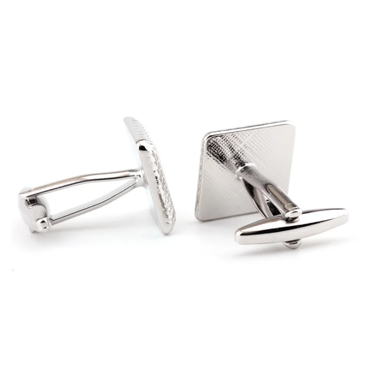 Wholesale stocks blank silver cufflinks for mens shirts