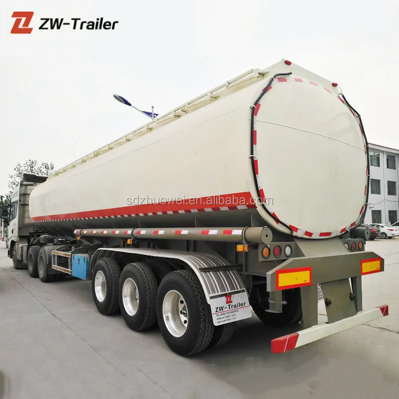 ZW Group 3 Compartments 45000 Liters Liquid Bitumen Asphalt Tanker semi Trailer for Zimbabwe