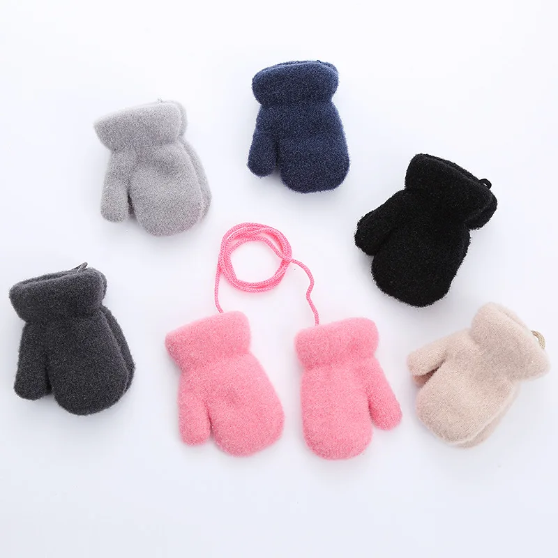 New Arrivals Baby Girls Boys Outdoor Ski Gloves Toddler Winter Keep Warm Soft Children Gloves & Mittens