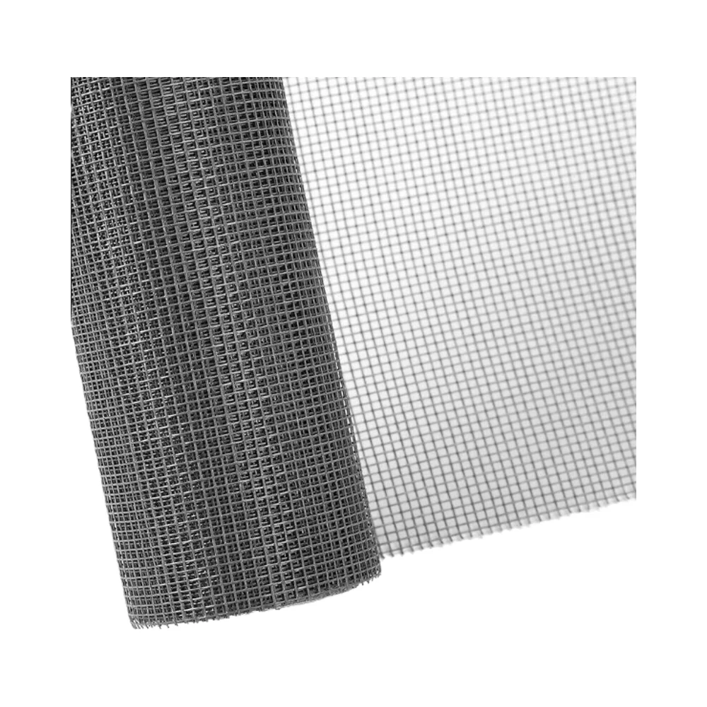 Plain Grey & Black Fiberglass Insect Screen Mesh Rolls for Door & Window Screening