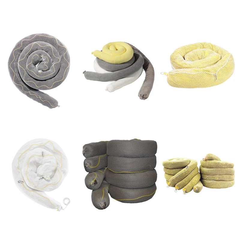 Oil Absorbing And Fuel Absorbent Industrial Sorbent Quick Laying Spill For Cleaning Up Float Absorb Boom