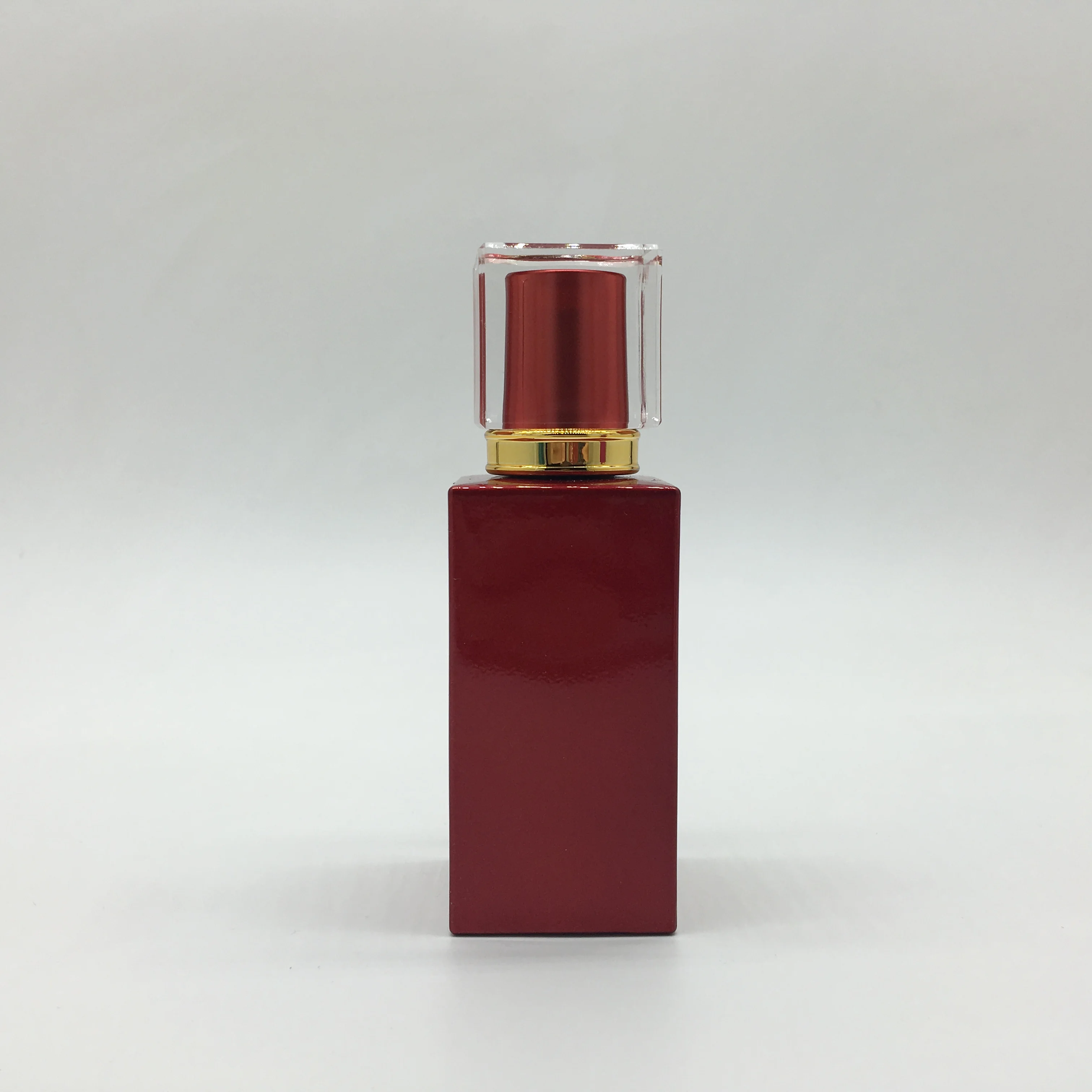 luxury perfume 20ml 30ml 50ml square refillable glass perfume spray bottle
