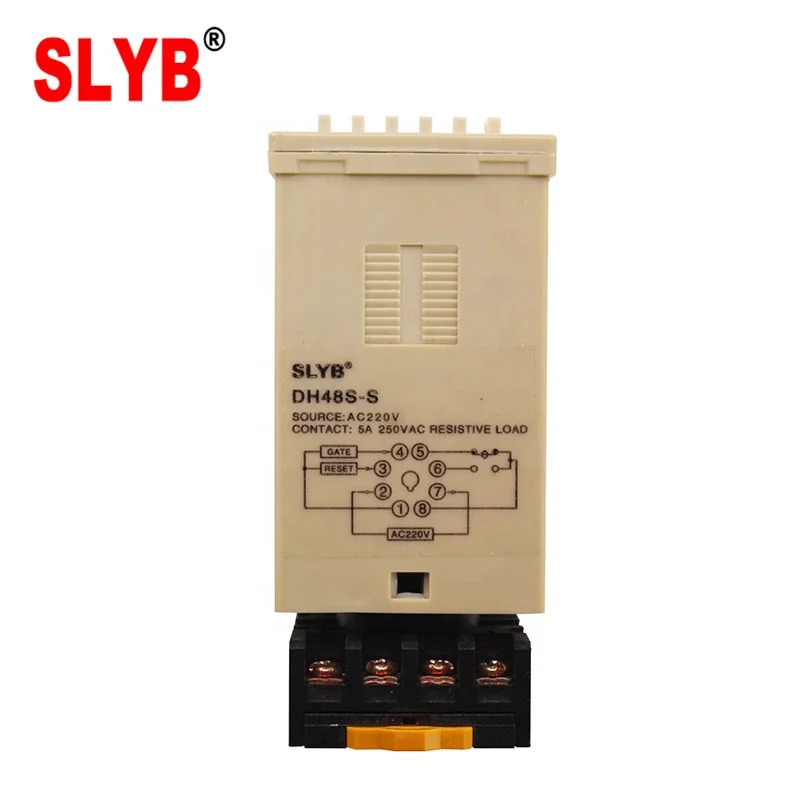 Good Sales Time Delay Relay DH48S-S Timer AC220V Seconds and Minutes with Base