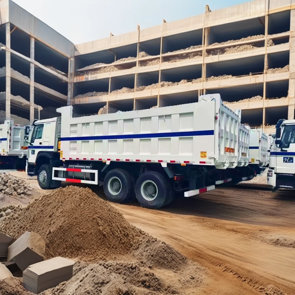Heavy Duty Eight-Wheel Rear Dump Truck New Condition Diesel Fuel Weichai Euro 6 Fast Gearbox Left Manual Automatic Construction