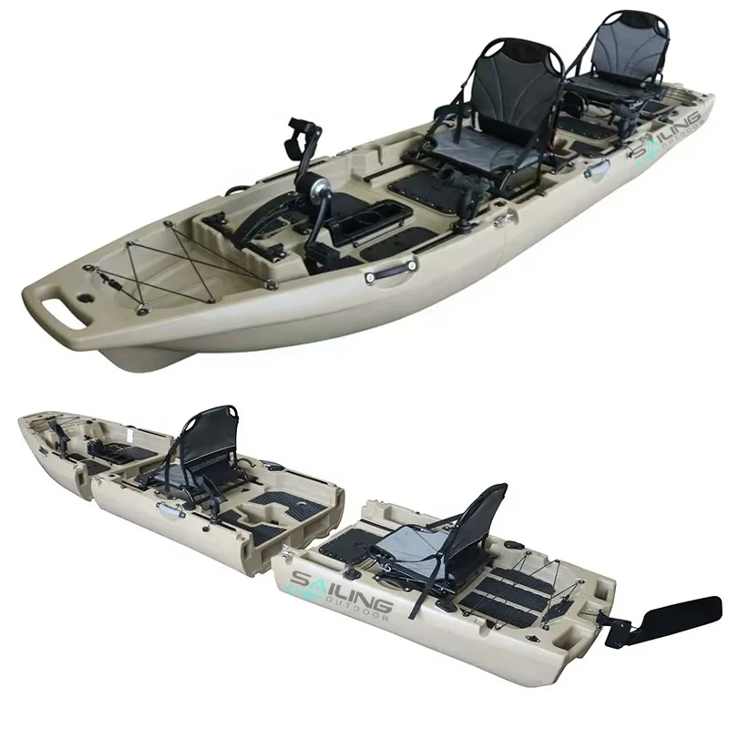 14ft Modular fishing Kayak three section Pedal DriveKayak for sale Easy to disassemble and splice