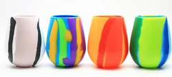 Amazon Top Seller Non-Toxic Reusable Red Wine Glass Camouflage Food Grade Healthy Silicone Folding Water Cup Tumbler