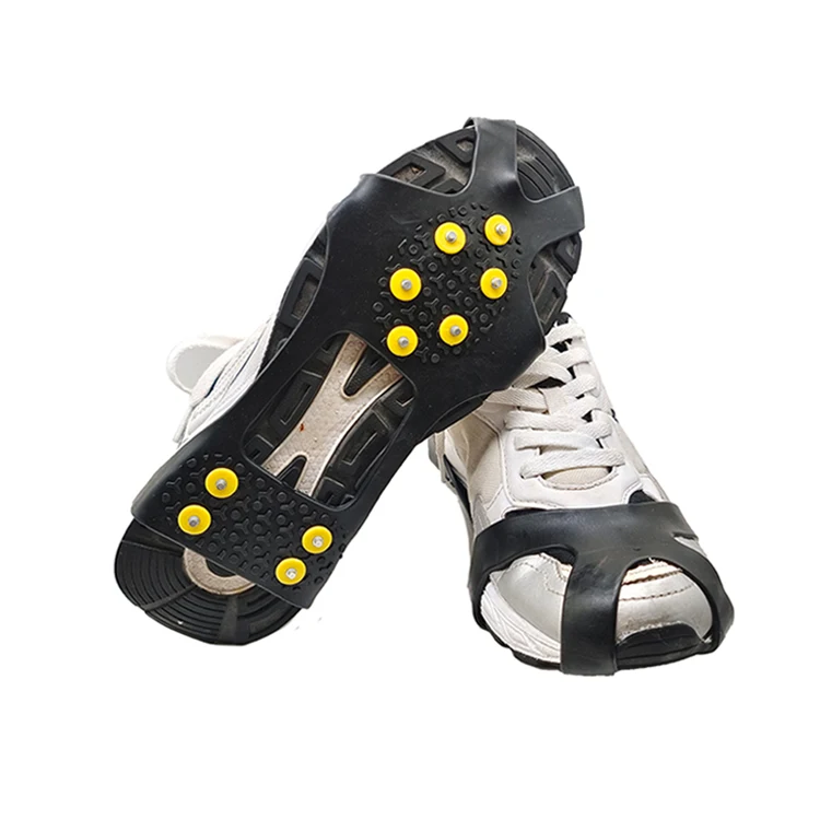 Тяговых Бутсы с принтом «Снежная королева Захваты кошки спецобувь анти-скольжения из нержавеющей стали, покрытой 18 шипы для скалолазания