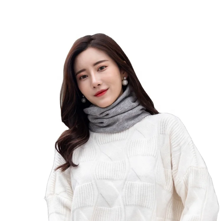 
KENSHELLEY Wholesale 16 Colors Neck Warmer Outside Sports Neck Gaiter Snood Solid Color Stripes Pattern Fleece Infinity Snood 