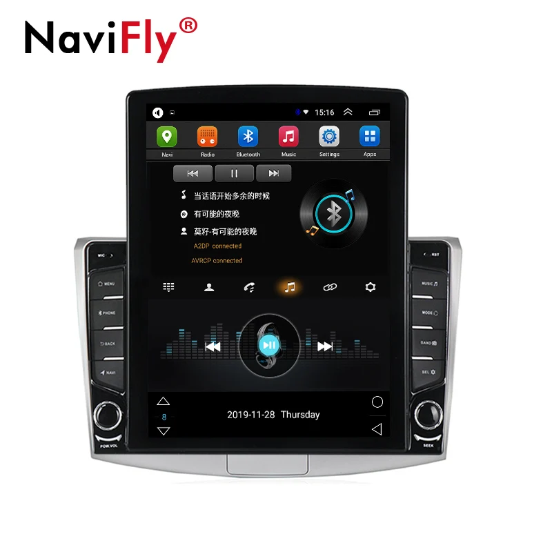 Navifly Android 9 Tesla экран 1 + 16g Автомобильный видеоплеер для VW Passat B6 B7 CC Magotan 2011-2014 GPS навигатор 2.5D