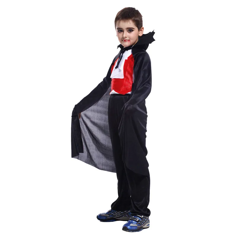 Wholesale Halloween Boys Costumes Carnival Children Horror Red Hood Night Robr Vampire Costume For Kids Boys