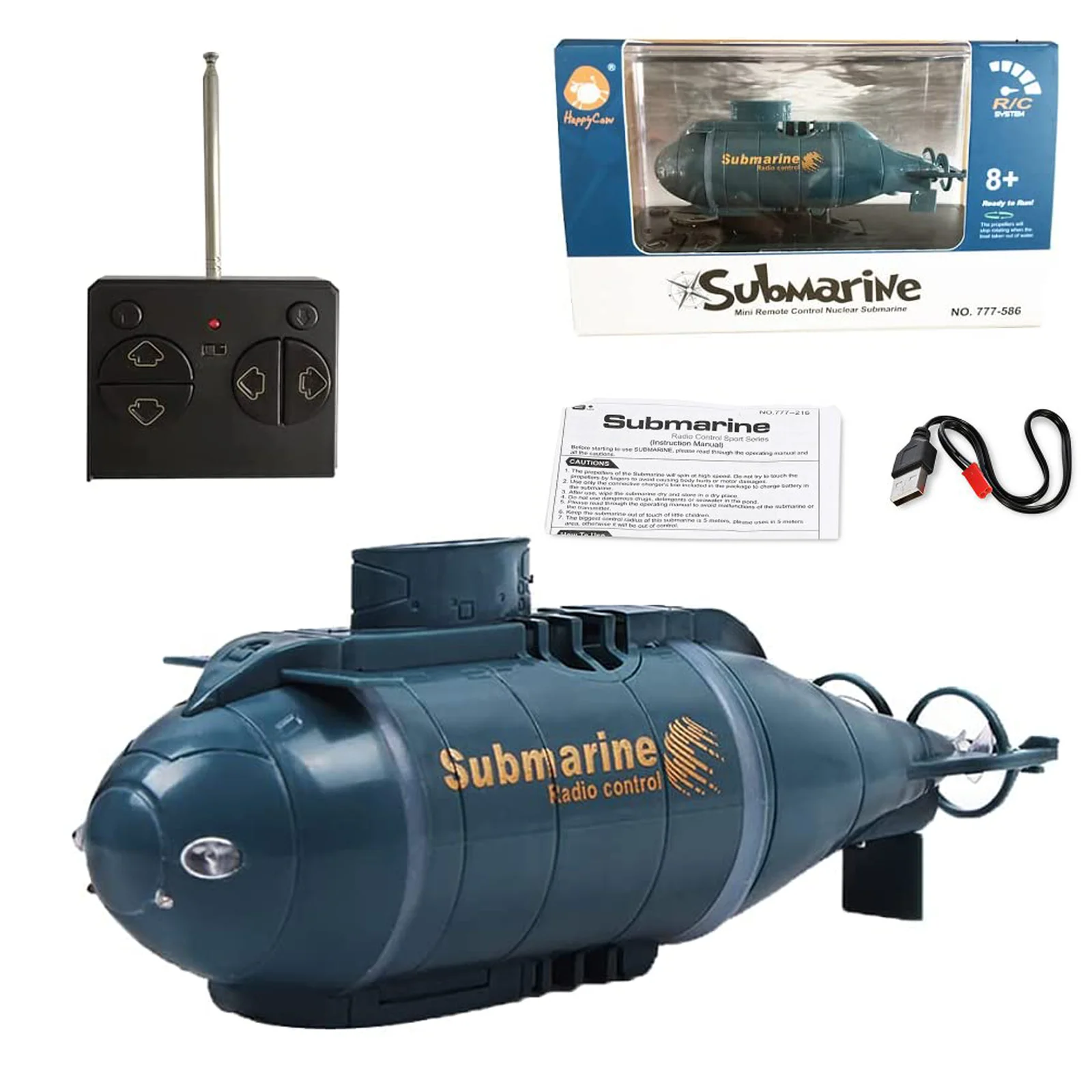 control in the water2022 mini 6ch subarine With LED Light Speed Boat Remote Control Pigboat Toy Simulation Model Gift Kids Toys