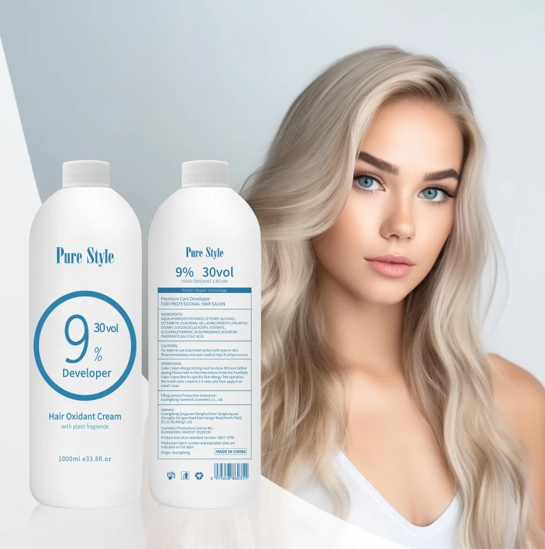 PureStyle Fast Shipping In Stock Professional Natural Organic Hair Color Oxidant Cream Hair Styling Products Developer Creme