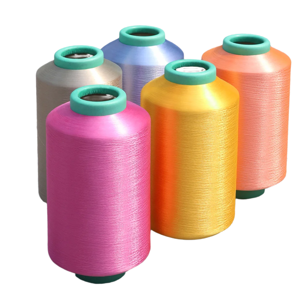 536 stock colors Polyester Yarn low breakage  FDY Bright yarn high color fastness fdy 100/36 polyester yarn for woven label