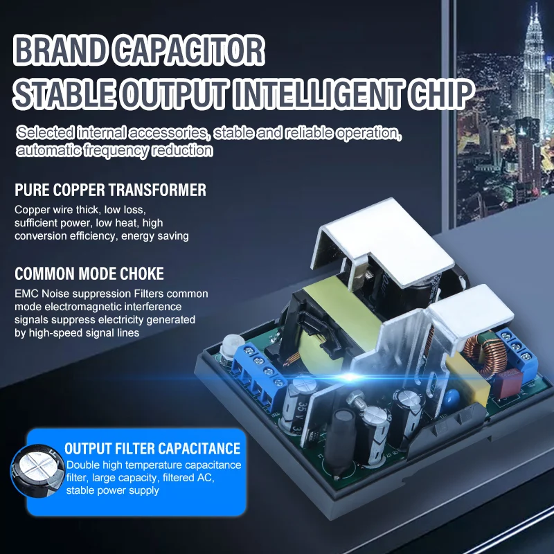 Overload Protection MWEL HDR-30-24 30W 24V 1.3A Power Monitoring Din rail 24v power supply