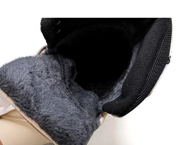 
dropshipping winter women snow boots anti slip faux fur linning dural straps anti cold lace up big size outdoor boot women shoes 