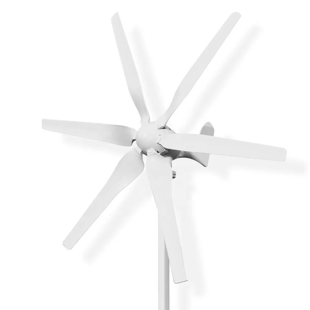 New energy 800w  6 Blades12v  24v Horizontal Wind Generator Wind Turbine wind turbine10kw system