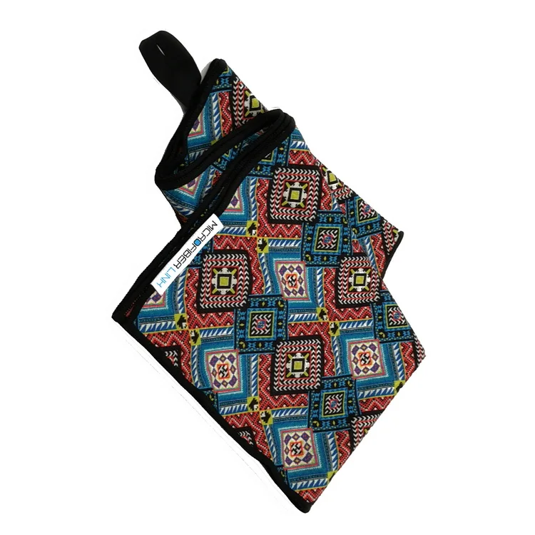Recycled polyester Low moq 100 200PCS OEM/ODM Logo Printed sublimation golf cloth Fish Hand Towels Microfiber Fishing Towel