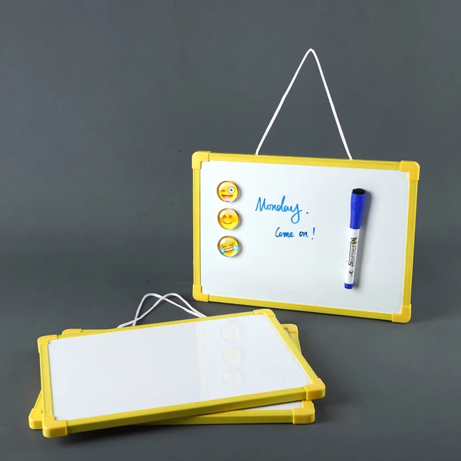 Popular Style Assorted Colored Soft Frame Custom Logo No Ghost Portable Magnetic Dry Erase Whiteboard For Kids Studying