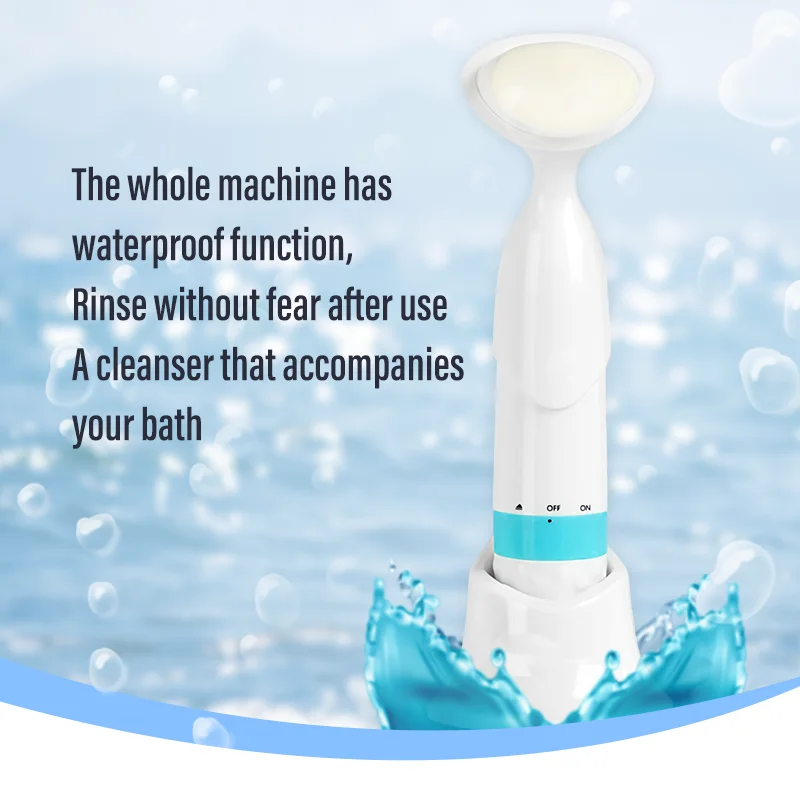 Home Beauty Instrument Pores Cleansing Clean Dual Effect Vibratory Massage Face Cleanser