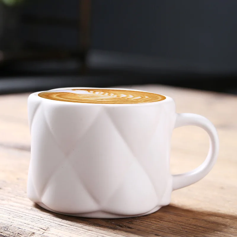 Cherry Blossom Pink Ceramic Coffee Mug Unique Irregular Design for Office and Home