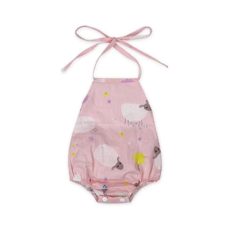 baby girl romper Sleeveless Romper Bodysuit Crossback Strap Jumpsuit Overall Shorts One Piece Outfit newborn baby romper