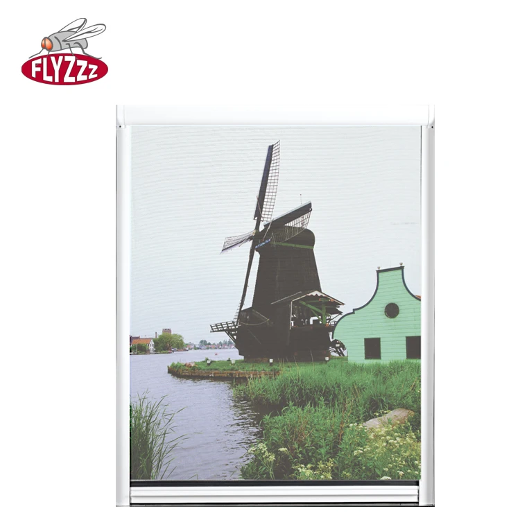 Professional retractable household mosquito netting aluminum roller screen window