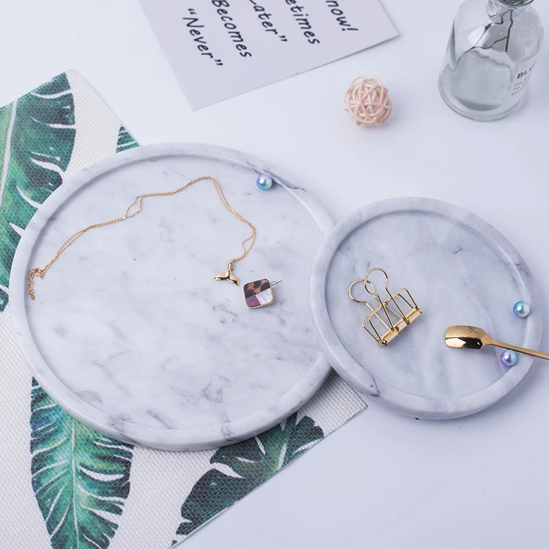 Hot sale Natural Stone  Marble Dining Plates Sets for Home Decor