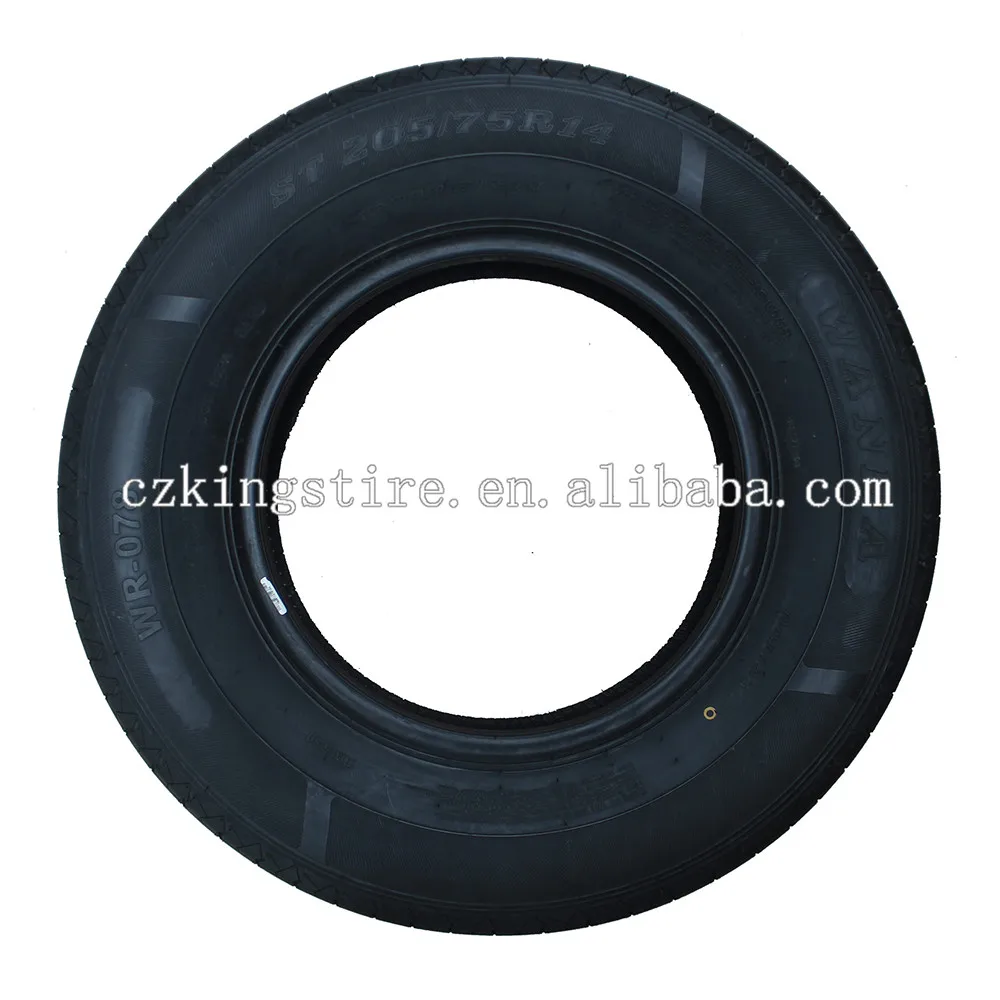 
factory supplier ST205/75R14 trailer tire with white coated steel wheel 