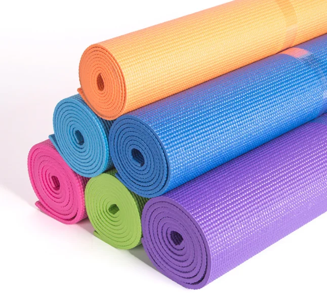 rolls packed with bags colorfast PVC soft foam 3-8mm Thickness gym sport yoga mat