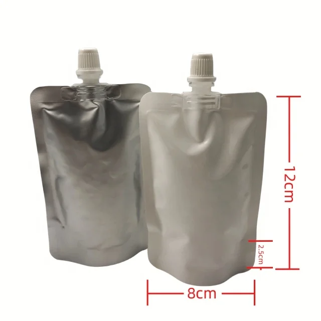 Ready to Ship Stand up reusable Clear 100ml 200ml 300ml Biodegradable Juice energy Drink Beverage Liquid Plastic Spout Pouch