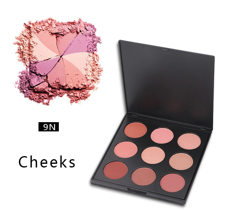 Own Brand blush palette wholesale makeup 9 colors custom blush palette cosmetics