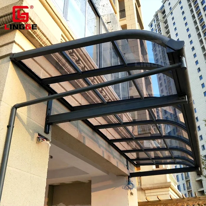 Outdoor Sunshade Anti-ultraviolet Rainproof Awning Aluminum PC Endurance Plate Cannopy Patio Cover