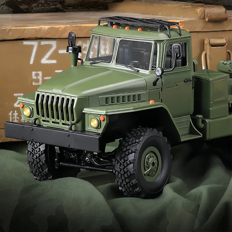 WPL B36-3 Ural 6X6 Crawler Military Electric Proportional 6WD Nylon Off Road Radio Control RC Trailer Truck Christmas Gift Toy