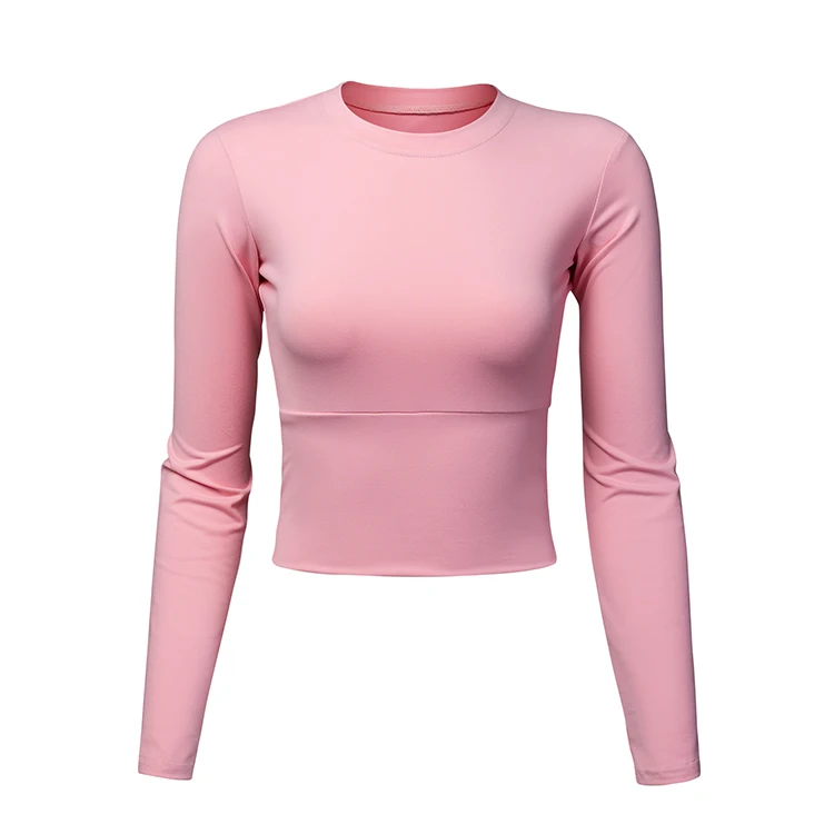 
Новая модная спортивная одежда для женщин, топы с открытым пупком, Женская облегающая одежда с длинным рукавом для спортзала, женская спортивная рубашка для бега 