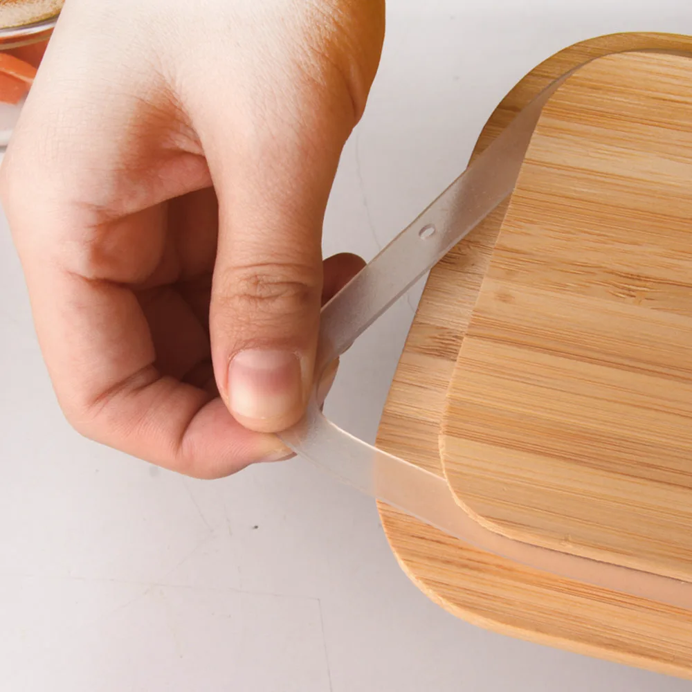 high Borosilicate 2 divider or 3 divider glass food storage container with bamboo lid