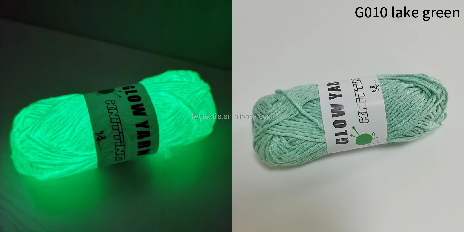 2mm 30ply 50g Glow Polyester Knitting Glow-in-The-Dark Yarn for Halloween Christmas Handcraft DIY Projects Blankets Clothes